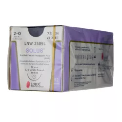 Nici wchłanialne Solus z igłą, 12 saszetek