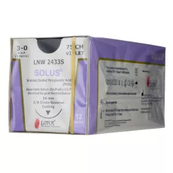 Nici wchłanialne Solus z igłą, 12 saszetek