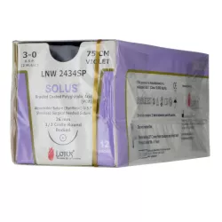 Nici wchłanialne Solus z igłą, 12 saszetek