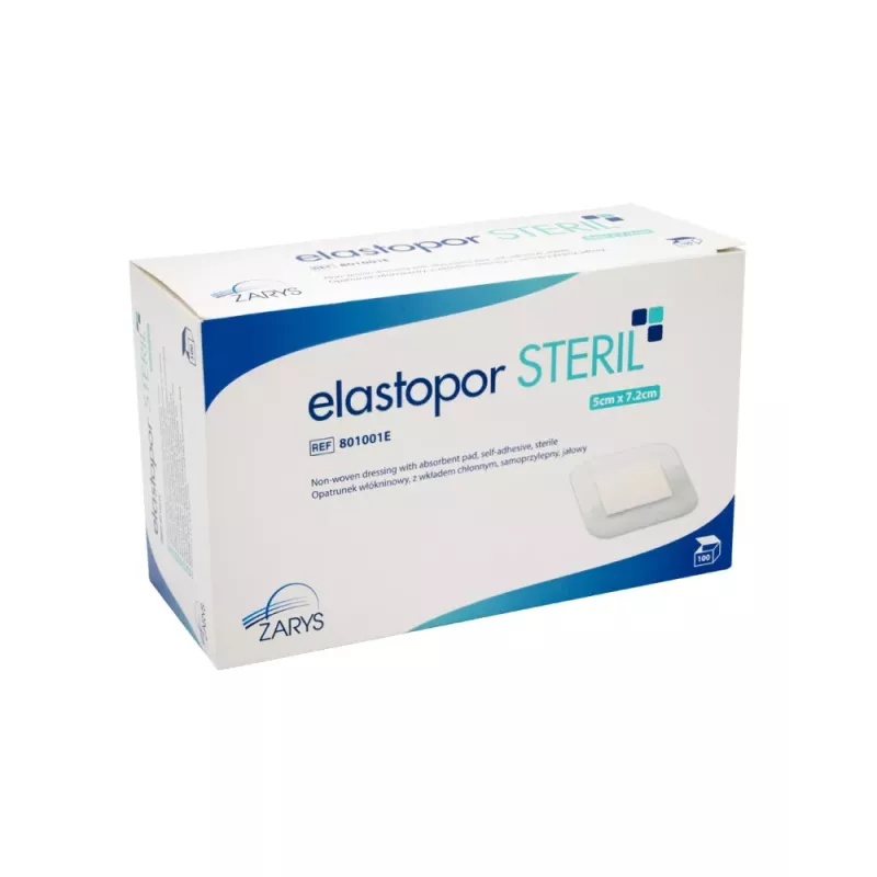 Opatrunek z wkładem chłonnym Elastopor STERIL 5 x 7,2 cm 100 szt. Opatrunek z wkładem chłonnym Elastopor STERIL 5 x 7,2 cm 100 szt.