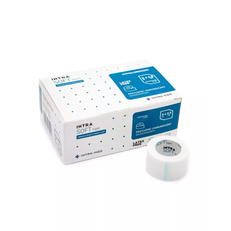 Przylepiec włókninowy Intra Soft długość 5 m x2.5cm Przylepiec włókninowy Intra Soft długość 5 m x2.5cm
