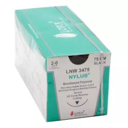 Nici Nylus® niewchłanialne z igłą , 12 saszetek