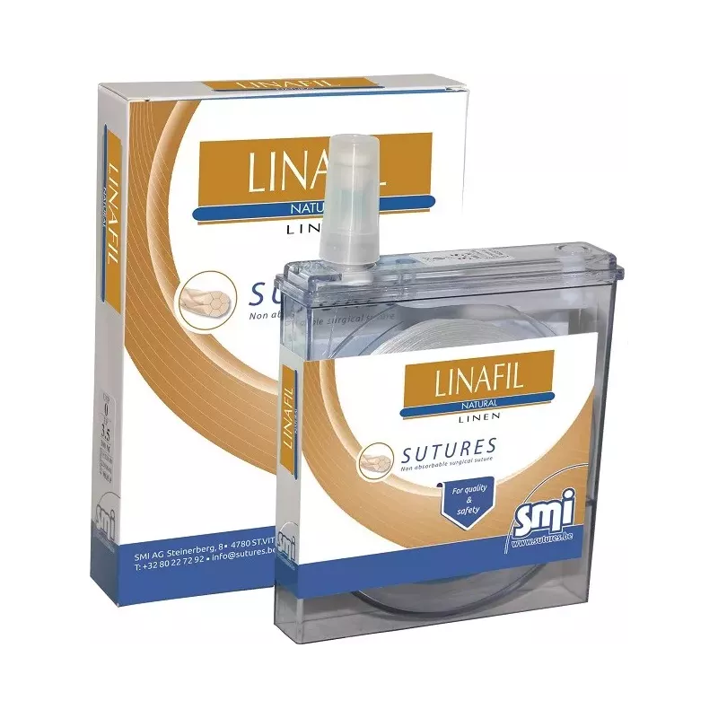 Nić niewchłanialna Linafil (len) multifilament beżowy Nić niewchłanialna Linafil (len) multifilament beżowy