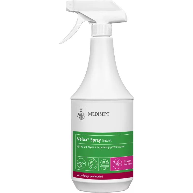 Velox Spray Teatonic do dezynfekcji powierzchni i sprzętu 1L Velox Spray Teatonic do dezynfekcji powierzchni i sprzętu 1L
