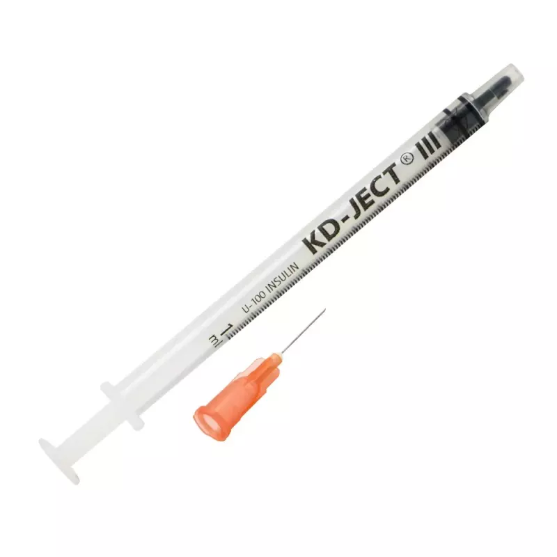 Strzykawka insulinowa 1ml U-100 z nakładaną igłą 0,33x12mm Strzykawka insulinowa 1ml U-100 z nakładaną igłą 0,33x12mm