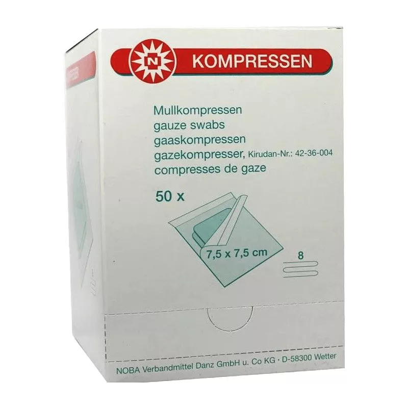 Kompresy gazowe sterylne, 8 w. 50 x 2 szt. Kompresy gazowe sterylne, 8 w. 50 x 2 szt.